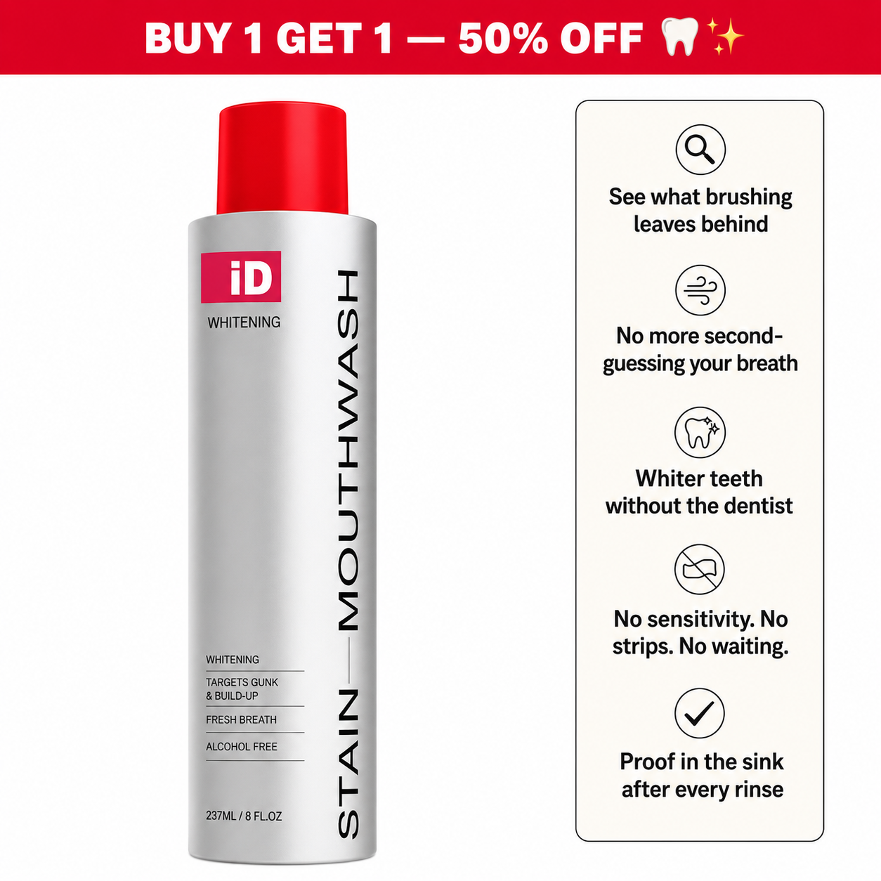 ID Stain Whitening Mouthwash