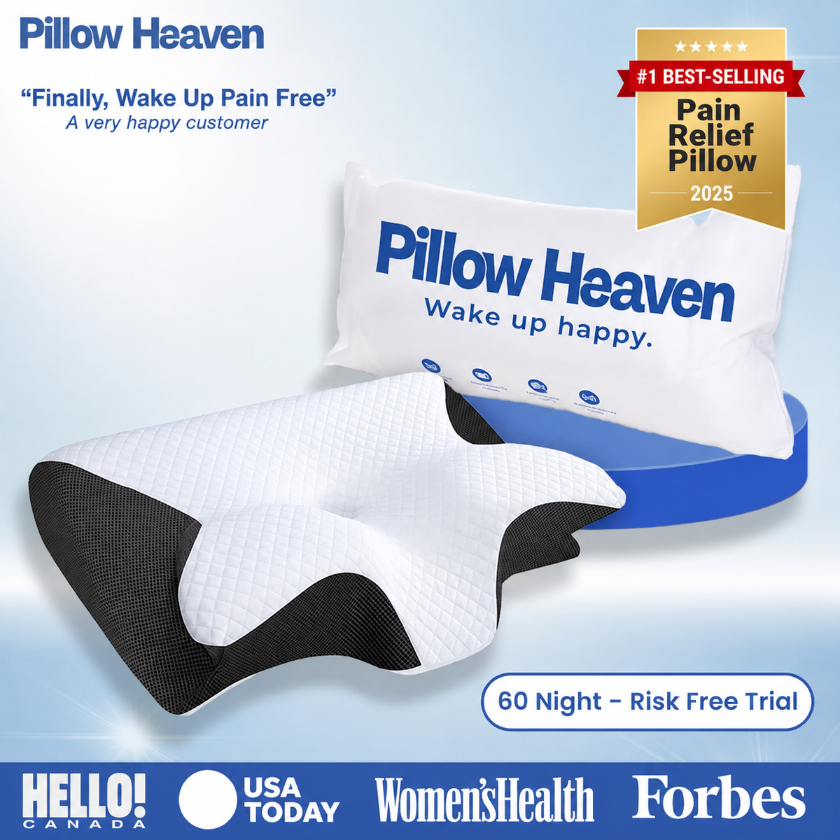 The Pillow That Ends Neck Pain - By Fixing Your Sleep Posture | 10 Year Sale 60% OFF
